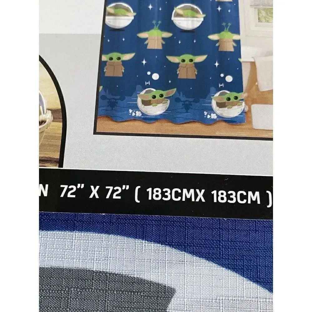 Disney Star Wars Baby Yoda Mandalorian Fabric Shower Curtain Grogu The Child NEW